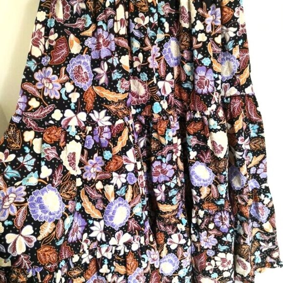 NWOT Ann Taylor Cotton Floral Tiered Ruffle Hem Midi Dress Cottage Core Size 0 - Picture 4 of 6